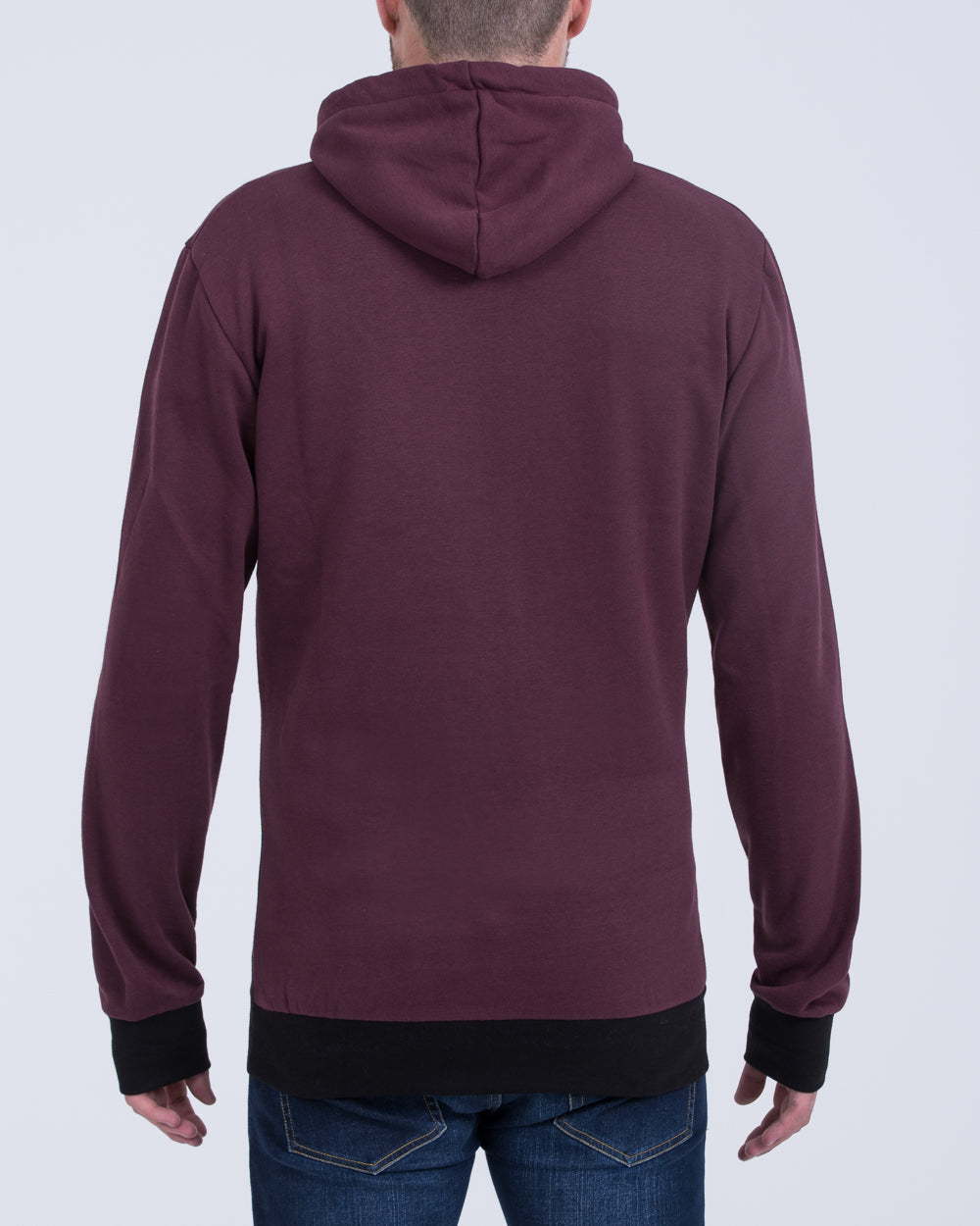 2t Pullover Tall Striped Hoodie (burgundy)
