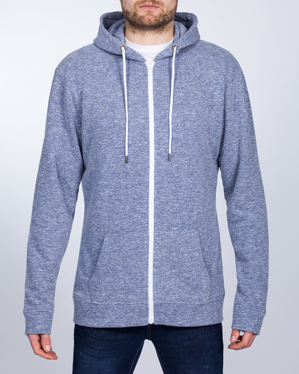 2t Zip Up Tall Hoodie (blue marl)