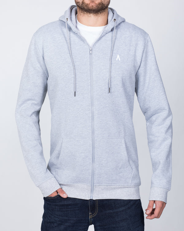 2t Zip Up Tall Hoodie (heather grey)