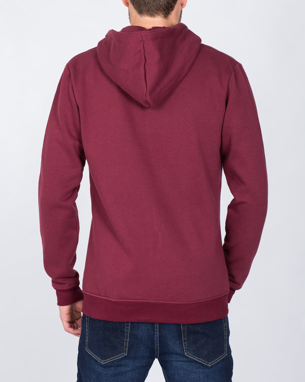 2t Zip Up Tall Hoodie (burgundy)