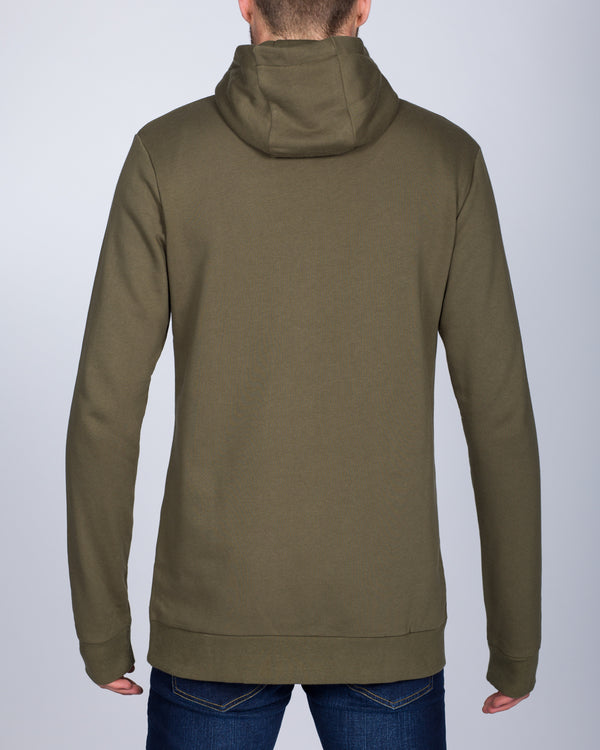 2t Zip Up Tall Active Hoodie (khaki)