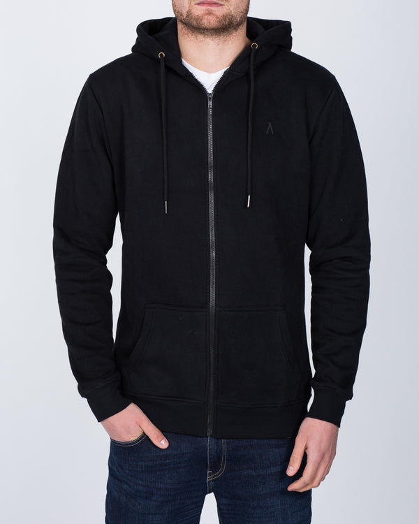 2t Zip Up LW Tall Hoodie (black)