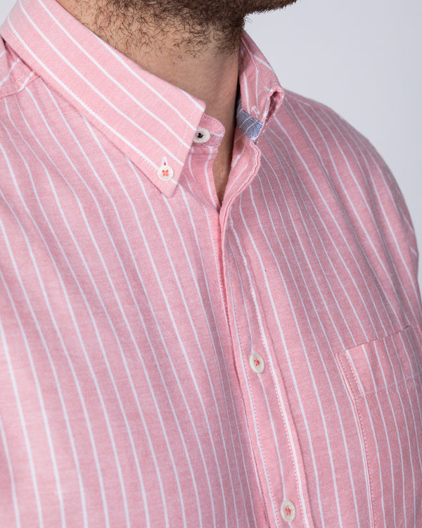 2t Short Sleeve Tall Shirt (peach stripe)