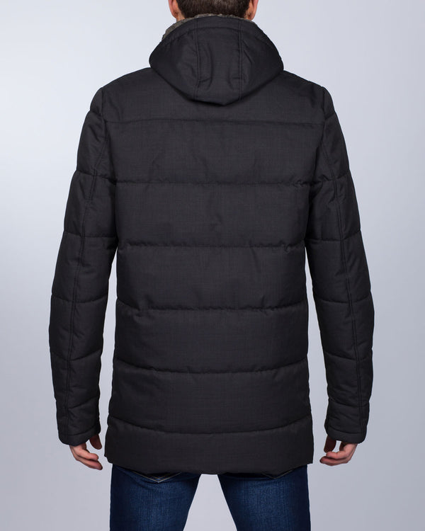 Cabano Tall Tech Down Hooded Jacket (anthracite)