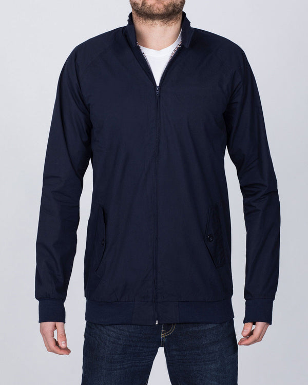 2t Slim Fit Tall Harrington Jacket (navy)