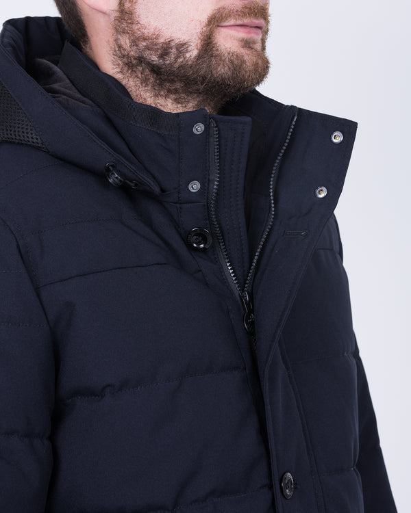 Cabano Tall Fleece Lined Puffer Jacket (navy)