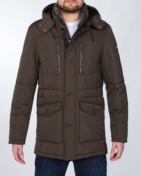 Cabano Tall Hooded Jacket (olive)