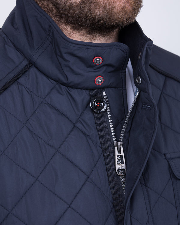 Cabano Tall Quilted Diamond Jacket (navy)