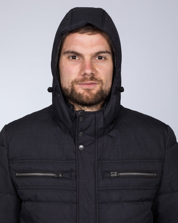 Cabano Tall Tech Down Hooded Jacket (navy)