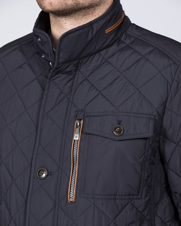 Cabano Tall Diamond Quilted Jacket (navy)