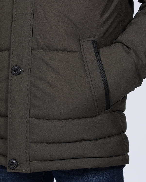 Cabano Tall Puffer Jacket (dark green)