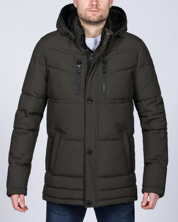 Cabano Tall Puffer Jacket (dark green)