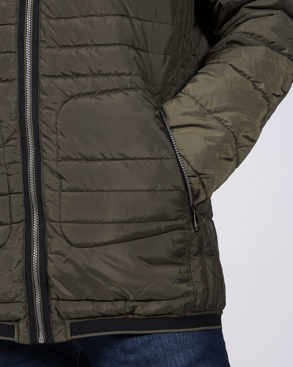 Cabano Lightweight Tall Quilted Jacket (olive)