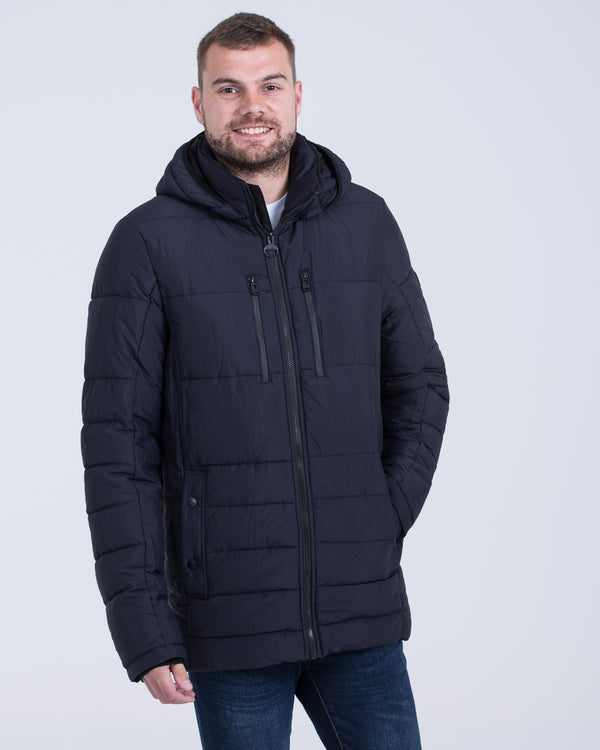 Cabano Tall Puffer Jacket (plain navy)