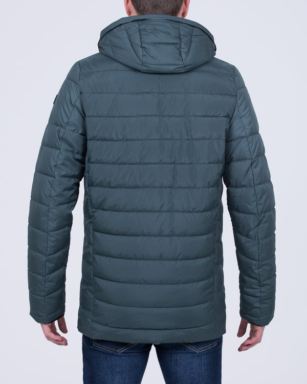 Cabano Tall Lightweight Puffer Jacket (bottle green)