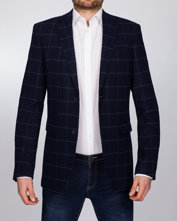 Skopes Slim Fit Tall Warwick Blazer (navy check)