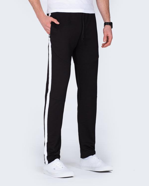 2t Declan Striped Slim Fit Tall Gym Joggers (black)