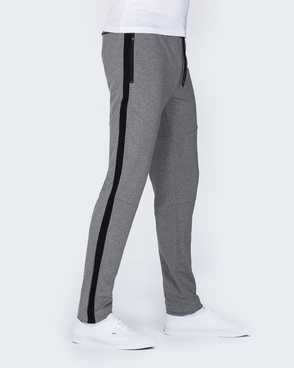 2t Declan Striped Slim Fit Tall Gym Joggers (charcoal)