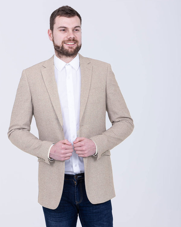 Skopes Jude Tall Blazer (stone herringbone)