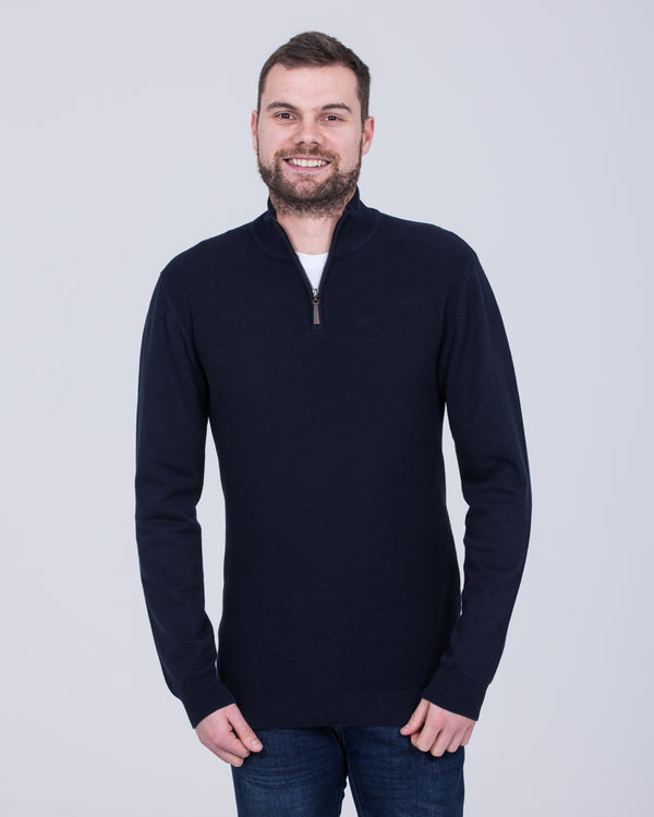 2t Quarter Zip Tall Jumper (navy)