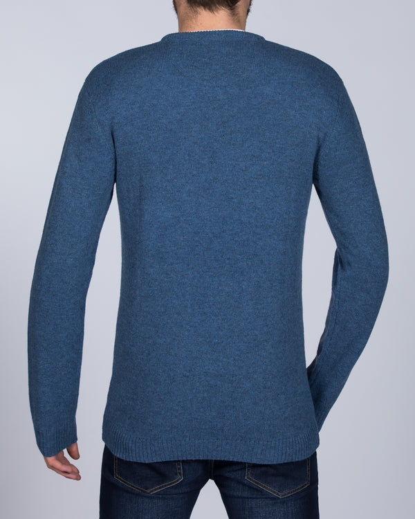 2t Tall Lambswool V-Neck Jumper (blue)