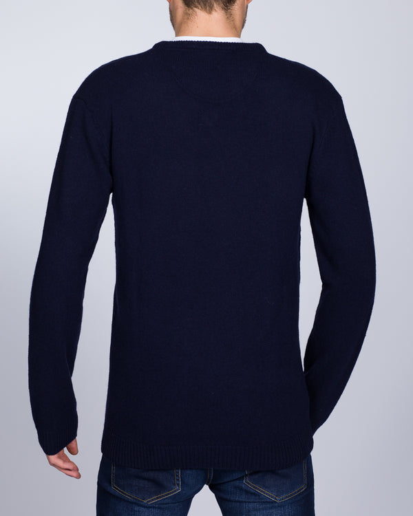 2t Tall Lambswool V-Neck Jumper (navy)