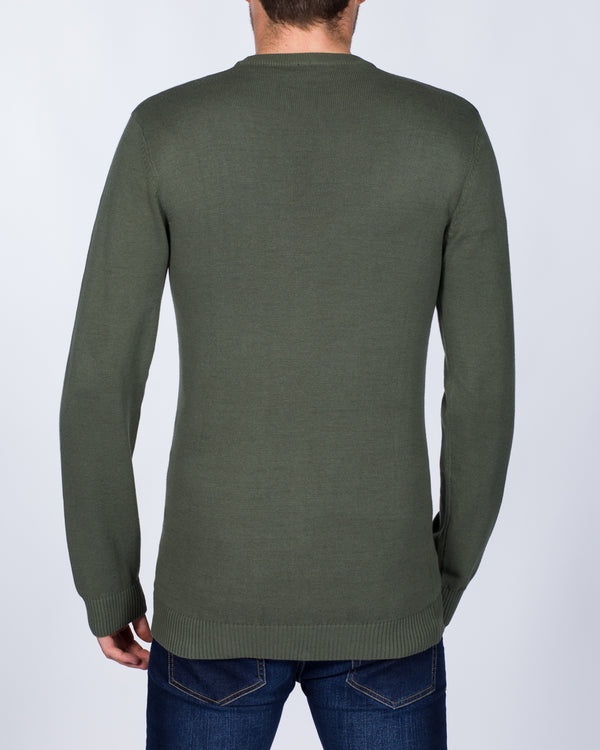 2t Cotton Crew Neck Tall Jumper (khaki)