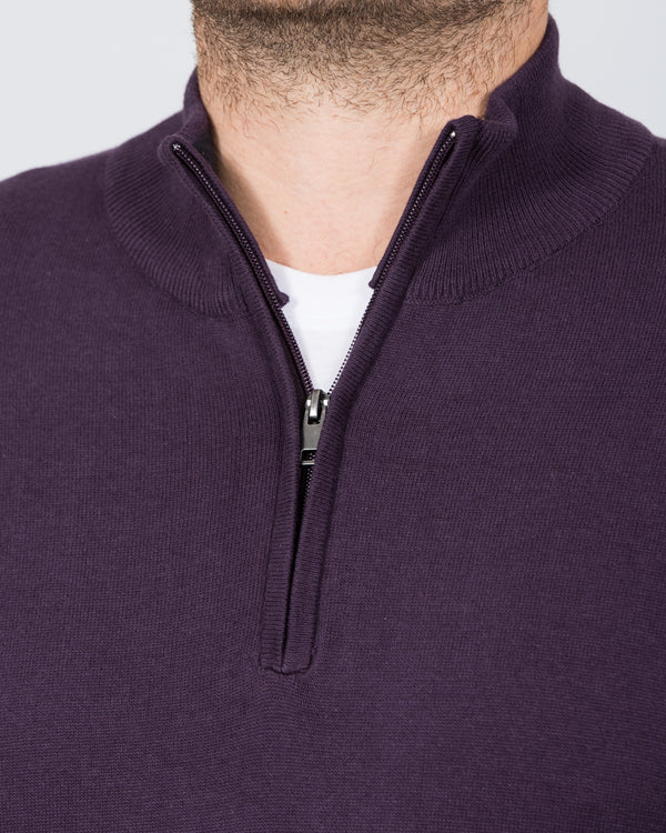 2t Altis Quarter Zip Tall Jumper (grape)