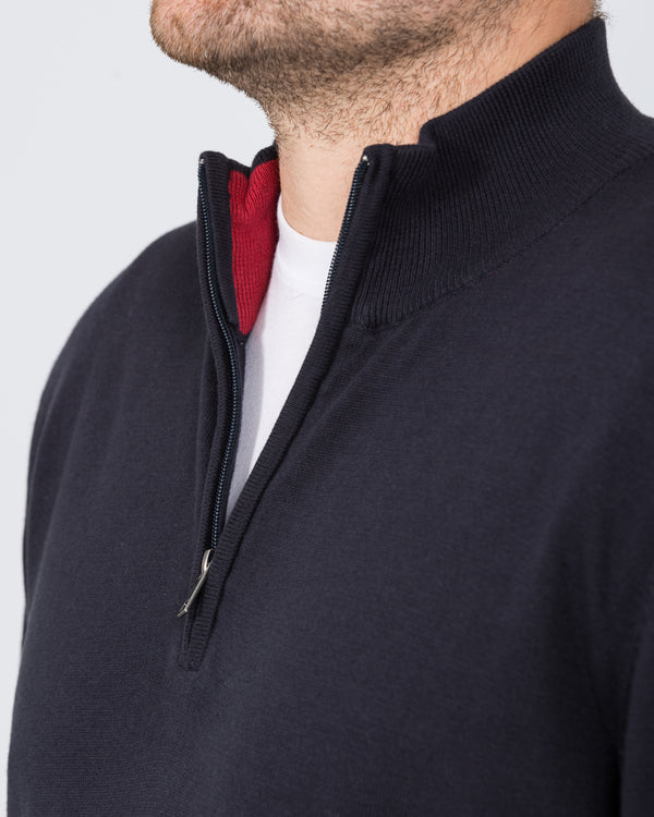 2t Altis Quarter Zip Tall Jumper (navy)