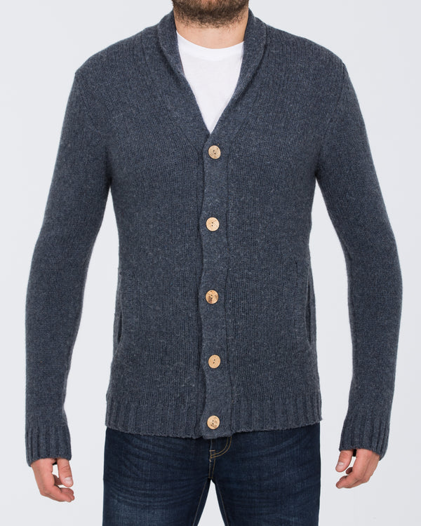 2t Tall Lambswool Cardigan (indigo)