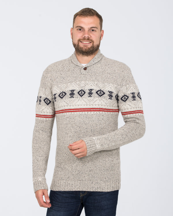 2t Tall Lambswool Nordic Jumper (pebble)