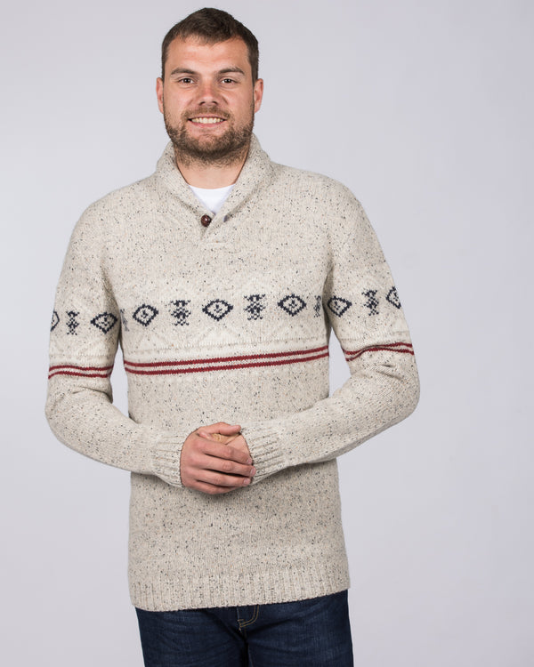 2t Lambswool Blend Tall Nordic Jumper (oatmeal)