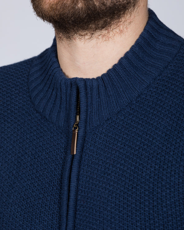 2t Tall Lambswool Zip-Up Jumper (navy)