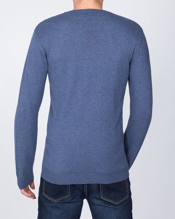 2t V-Neck Tall Wool Jumper (navy)