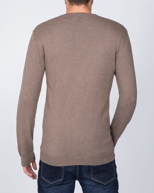 2t V-Neck Tall Wool Jumper (silver mink)