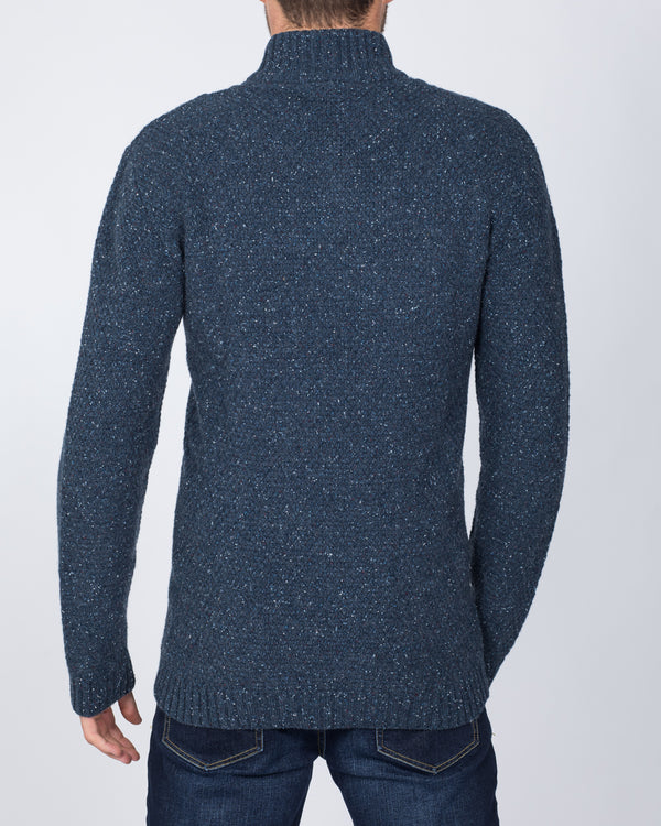 2t Aran Quarter Zip Jumper (indigo)