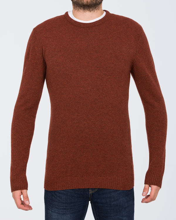 2t Tall Lambswool Crew Neck Jumper (russet)