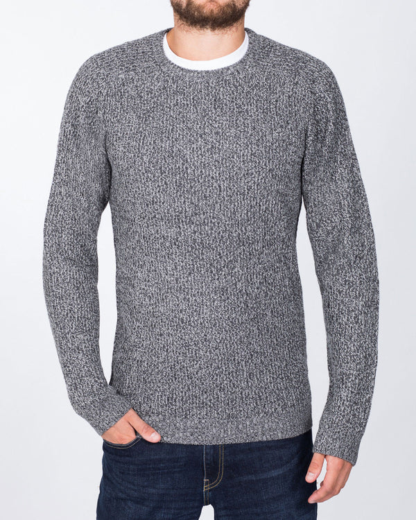 2t Textured Crew Neck Jumper (pewter)