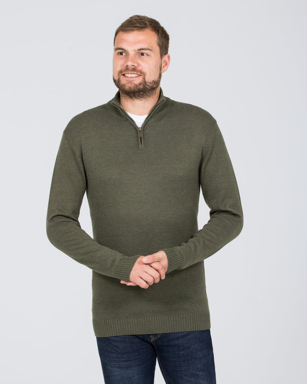 2t Tall Seawool Quarter Zip Jumper (loden)