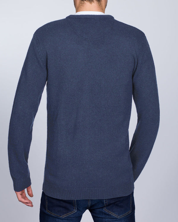 2t Tall Lambswool Crew Neck Jumper (blue)