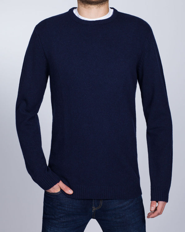 2t Tall Lambswool Crew Neck Jumper (ink)