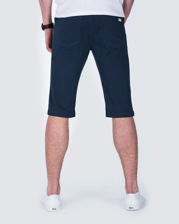 Ed Baxter Slim Fit Stretch Chino Shorts (navy)