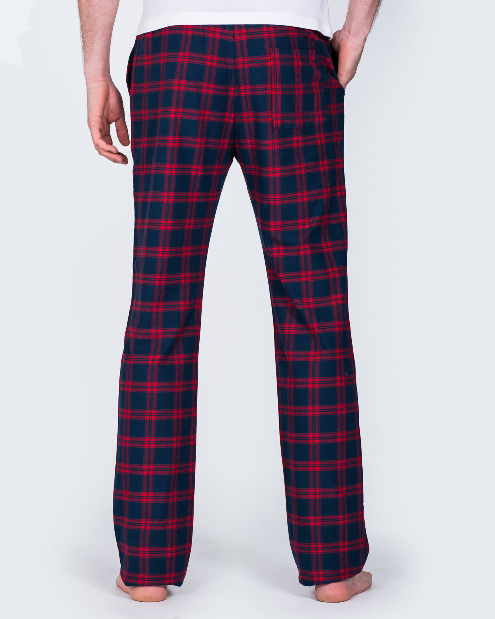 2t Tall Slim Fit Pyjama Bottoms (navy/red)