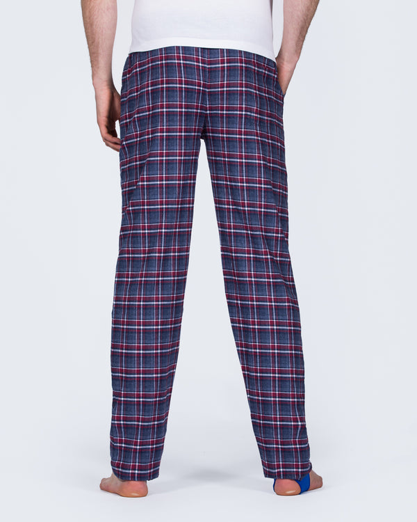 2t Tall Regular Fit Pyjama Bottoms (navy/wine)