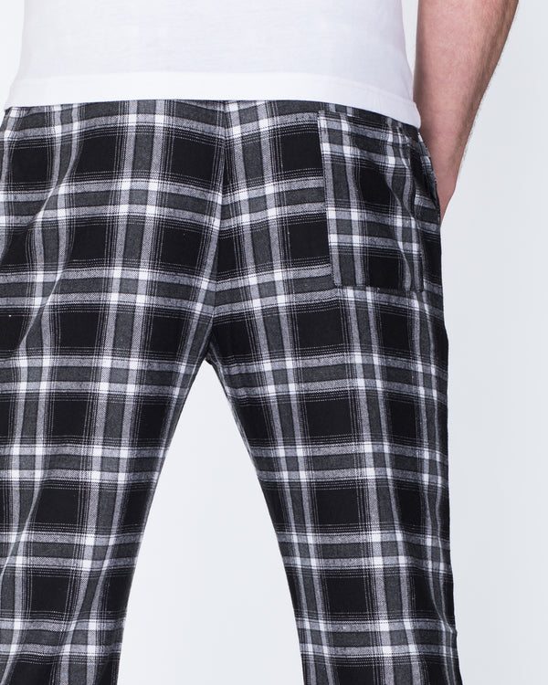 2t Tall Slim Fit Pyjama Bottoms (black/white)