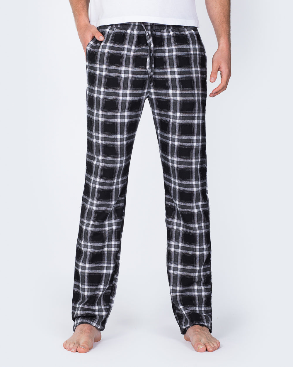 2t Tall Slim Fit Pyjama Bottoms (black/white)