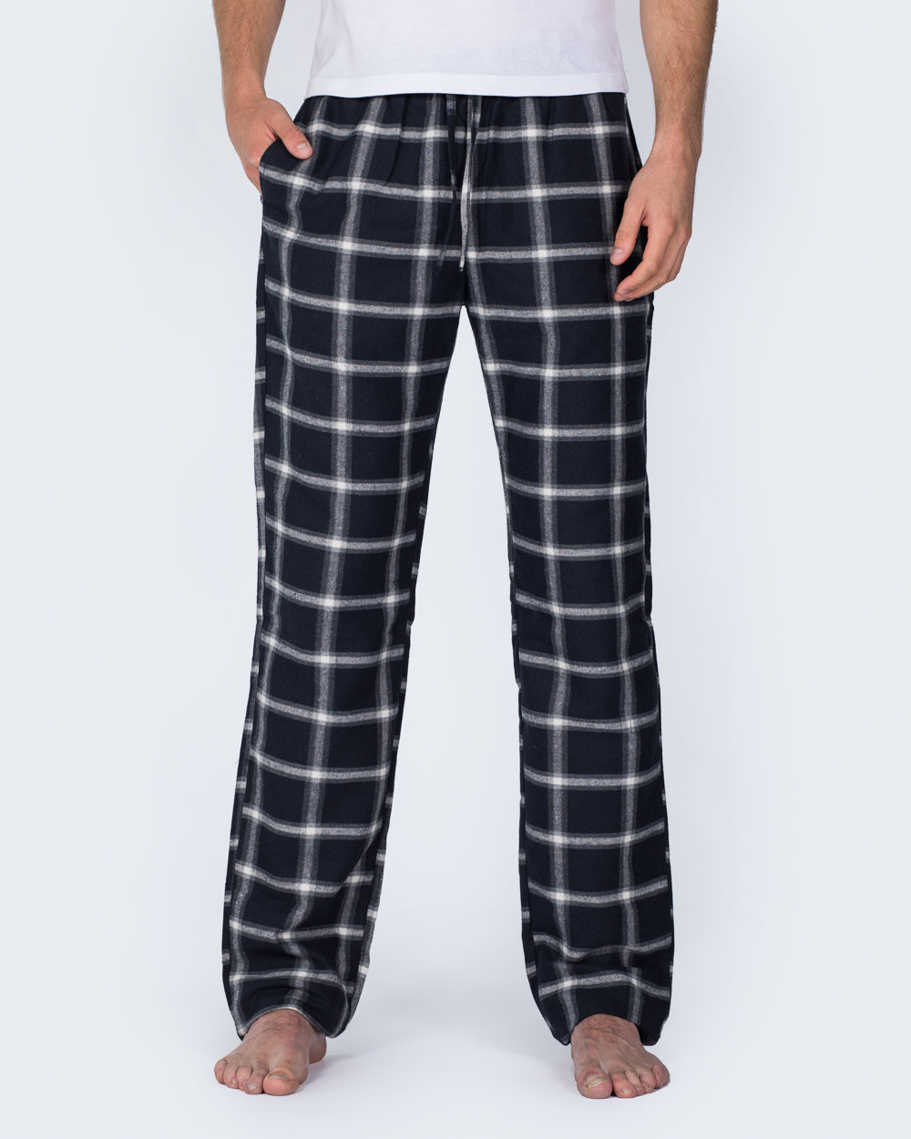 2t Tall Regular Fit Pyjama Bottoms (navy/grey)