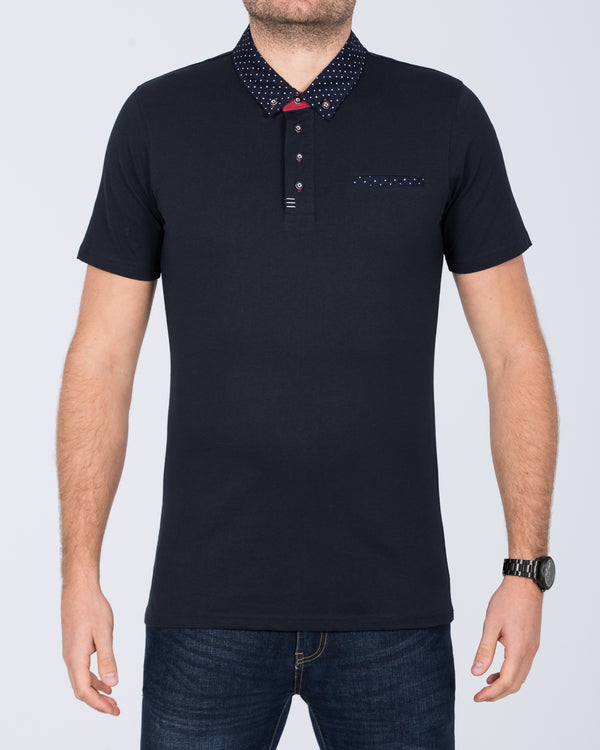 2t Morgan Slim Fit Tall Polo Shirt (navy)