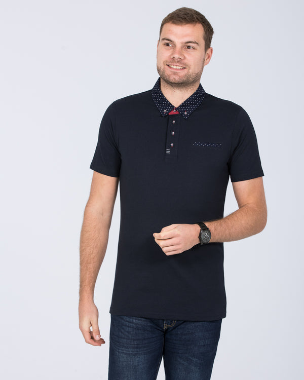 2t Morgan Slim Fit Tall Polo Shirt (navy)