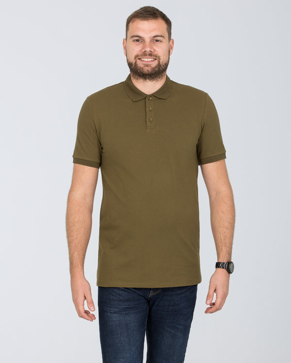 2t Slim Fit Tall Polo Shirt (olive)